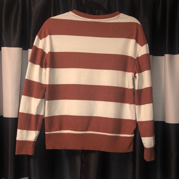 Universal Thread Brown/White Striped Sweatshirt SMALL - Picture 3 of 4